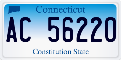 CT license plate AC56220