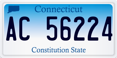 CT license plate AC56224