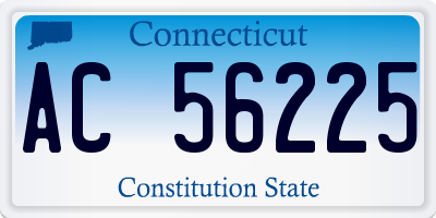 CT license plate AC56225