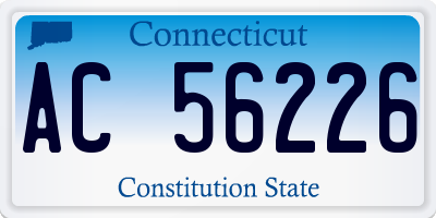 CT license plate AC56226