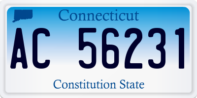 CT license plate AC56231