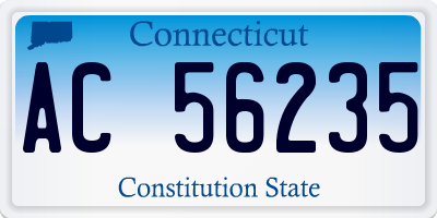 CT license plate AC56235