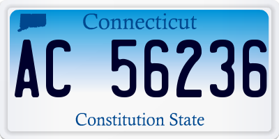 CT license plate AC56236