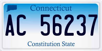 CT license plate AC56237