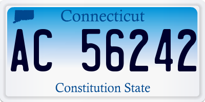 CT license plate AC56242