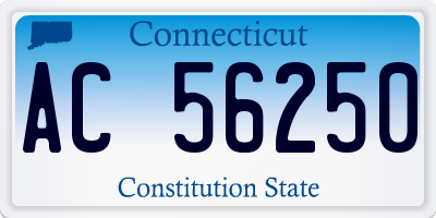 CT license plate AC56250