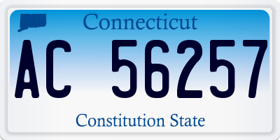 CT license plate AC56257