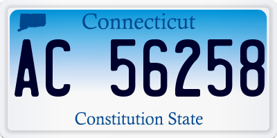 CT license plate AC56258