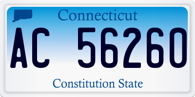 CT license plate AC56260