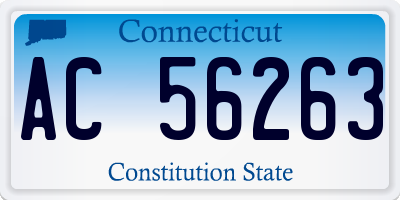 CT license plate AC56263