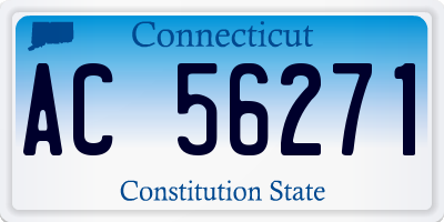CT license plate AC56271