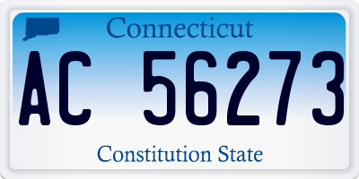 CT license plate AC56273