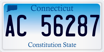 CT license plate AC56287