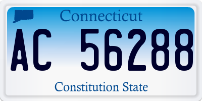 CT license plate AC56288