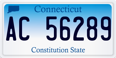 CT license plate AC56289