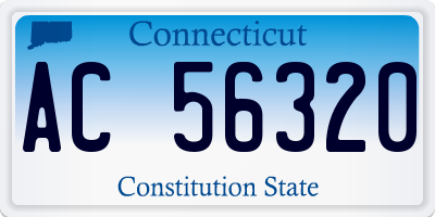 CT license plate AC56320