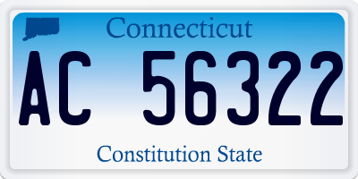 CT license plate AC56322