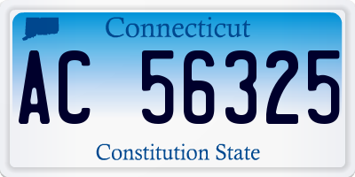 CT license plate AC56325