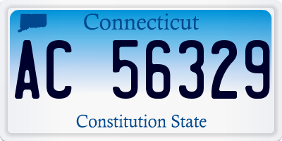 CT license plate AC56329