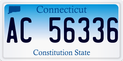 CT license plate AC56336