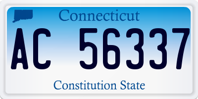 CT license plate AC56337