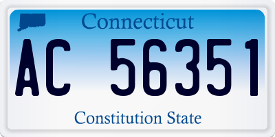 CT license plate AC56351