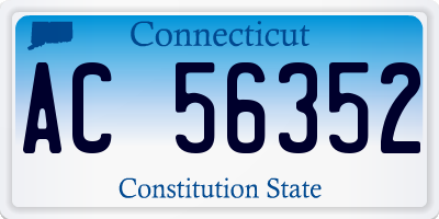 CT license plate AC56352