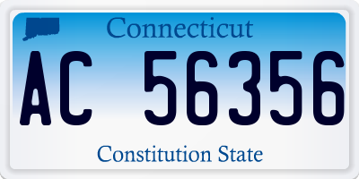 CT license plate AC56356