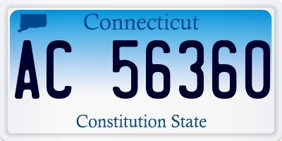 CT license plate AC56360