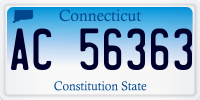 CT license plate AC56363