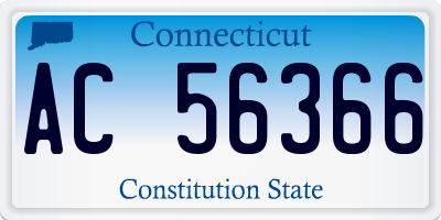CT license plate AC56366