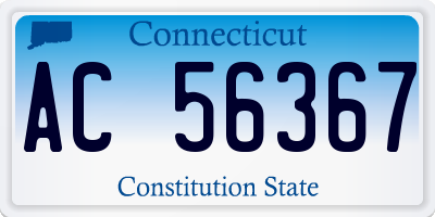 CT license plate AC56367