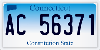 CT license plate AC56371