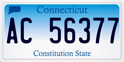 CT license plate AC56377