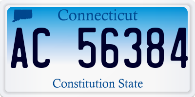 CT license plate AC56384