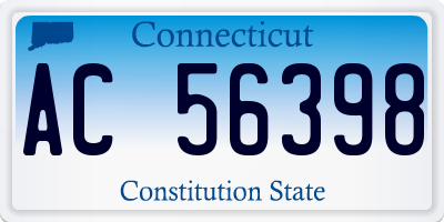 CT license plate AC56398