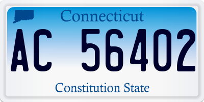 CT license plate AC56402