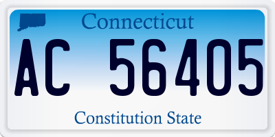 CT license plate AC56405