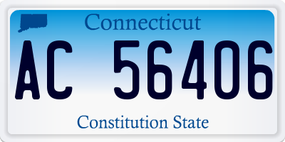 CT license plate AC56406