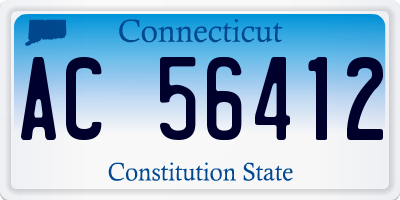 CT license plate AC56412