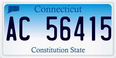 CT license plate AC56415