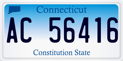 CT license plate AC56416