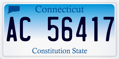 CT license plate AC56417