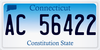 CT license plate AC56422