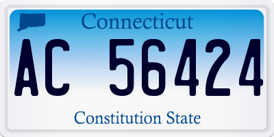 CT license plate AC56424