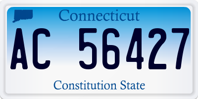 CT license plate AC56427