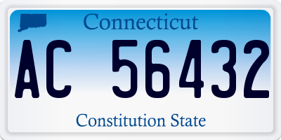 CT license plate AC56432