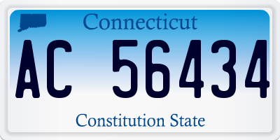 CT license plate AC56434