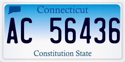 CT license plate AC56436