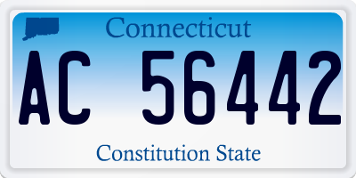 CT license plate AC56442